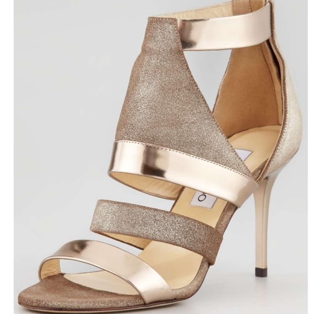 Jimmy Choo Berlin Metallic Sandal Light Bronze